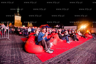 Gdansk. Targ Weglowy. Strefa kibica towarzyszaca Mistrzostwa...