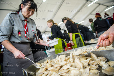 Gdansk. Targ Weglowy. XXIII Wigilia dla ubogich, samotnych...