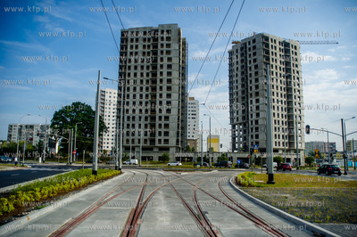 Gdansk. Ostatnie dni budowy linii tramwajowej na Morene....
