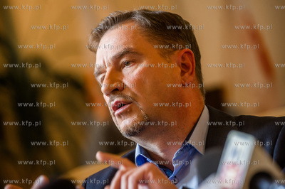 Gdansk. Konferencja prasowa Przewodniczacego Komisji...