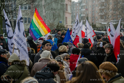 Gdansk. Manifestacja pod haslem W obronie Twojej wolnosci,...
