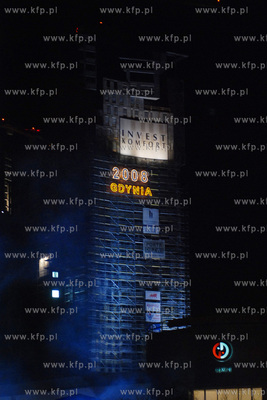 Gdynia. Powitanie Nowego, 2008 Roku na Skwerze Kosciuszki....