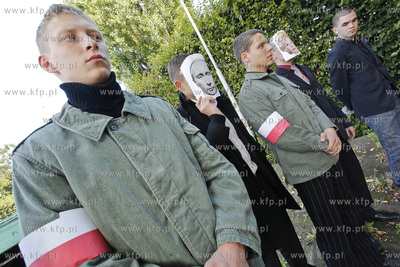 Gdansk, al. Grunwaldzka. Happening Pomorskiego Okregu...