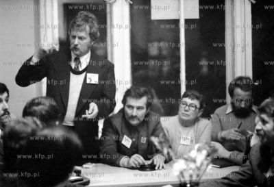 Narada w siedzibie krakowskiej Solidarnosci podczas...