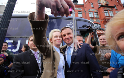 Wizyta Andrzeja Dudy w Chojnicach. Nz. Andrzej Duda...