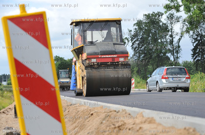 Lezno woj. Pomorskie. Remont drogi krajowej nr 7 pomiedzy...