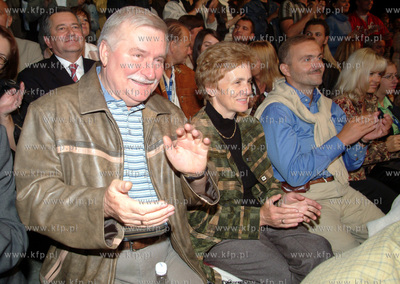 Festiwal Piosenki w Sopocie. Wsrod festiwalowej publicznosci...