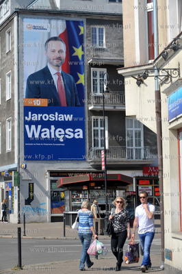 Kampania wyborcza do Europarlamentu. Bilbord wyborczy...