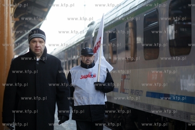 Gdansk. Dworzec Glowny PKP. Strajk kolejarzy.
25.01.2013
fot....