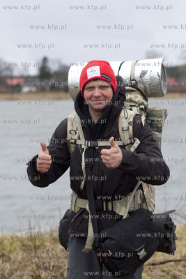 Mikoszewo. Maciej Boiński przeszedł ponad 1000 km....