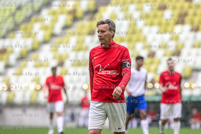 Stadion Gdańsk. Mecz towarzyski drużyn piłkarskich...