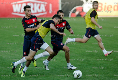 Gdansk. Stadiom Mosir, Lechii Gdansk. Trening reprezentacji...