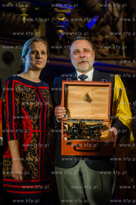 Gdansk. Dwor Artusa. Gala wreczenia nagrod dla zeglarzy...