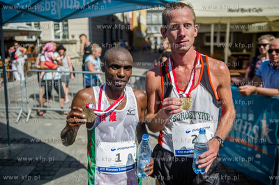 Gdansk. XXI Maraton Solidarnosci. 
Nz zwyciezca Joel...