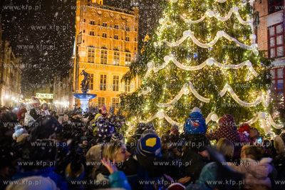 Gdańsk. Przywitanie Swietego Mikolaja oraz zapalenie...