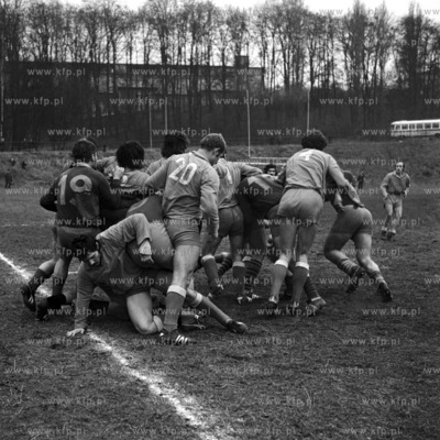 Mecz rugby pomiedzy Lechia Gdansk a AZS AWF Warszawa,...