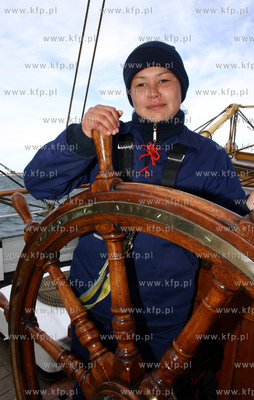 Wizyta zaglowca George Stage - najmniejszego pelnorejowca...