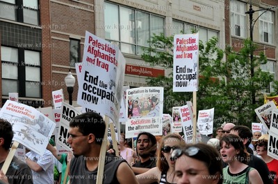 Chicago. Manifestacja przedstawicieli ruchu Okupuj...