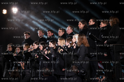 Gdańsk. Plac Solidarności. Europejski wiec solidarności...