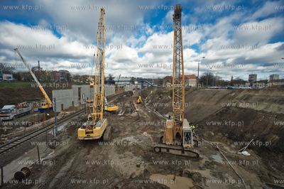 Budowa przystanku SKM Gdansk Srodmiescie. 5.11.2013...