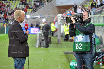 Gdansk. PGE Arena. Mecz towarzyski Polska- Dania. ...