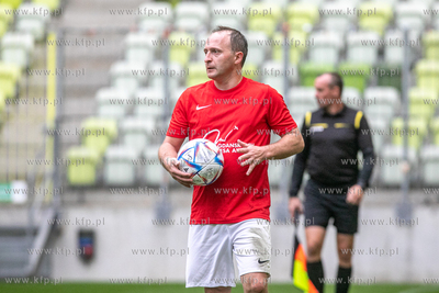 Stadion Gdańsk. Mecz towarzyski drużyn piłkarskich...