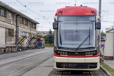 Zajezdnia tramwajowa Wrzeszcz GAiT. Tramwaj PESA 128...