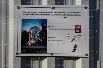 Park Oliwski. Przebudowa i rewitalizacja Palmiarni....