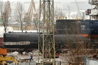 Stocznia Marynarki Wojennej w Gdyni. Okret podwodny...