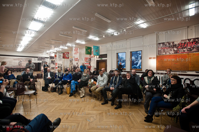 Gdansk. Sala BHP Stoczni Gdanskiej. Otwarta dyskusja...