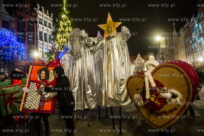 Gdańsk. Przywitanie Swietego Mikolaja oraz zapalenie...