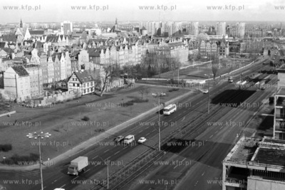 Panorama Gdańska, widok na Podwale Przedmiejskie....