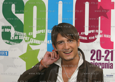 Festiwal Piosenki w Sopocie 2004. Michal Kwiatkowski.
21..08.2004
Fot....