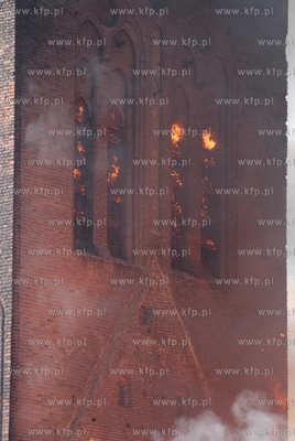 Pozar zabytkowego kosciola sw Katarzyny w Gdansku.
22.05.2006
Fot....