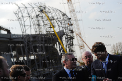 Gdansk Letnica. Teren budowy stadionu pilkarskego PGE...