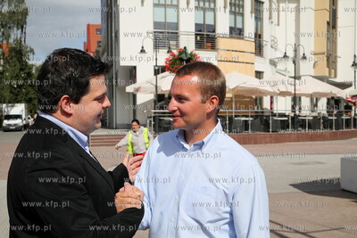 Sopot. Plac Przyjaciol Sopotu. Prezydent Jacek Karnowski...