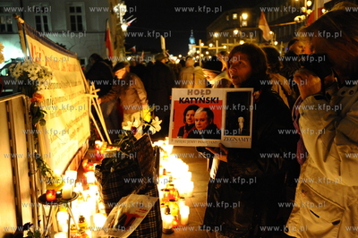 Warszawa. Pol roku po katastrofie w Smolensku pod Palacem...