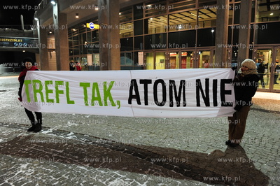 Hala Ergo Arena Sopot/Gdansk. Protest przeciwko budowie...