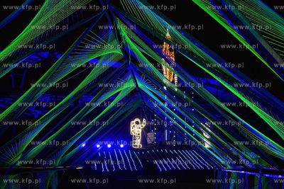 Przedpremierowy pokaz iluminacji w Lumina Park na terenie...