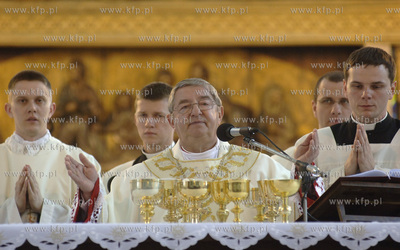 Glowne uroczystosci Bozego Ciala w Gdansku. Msza swieta...