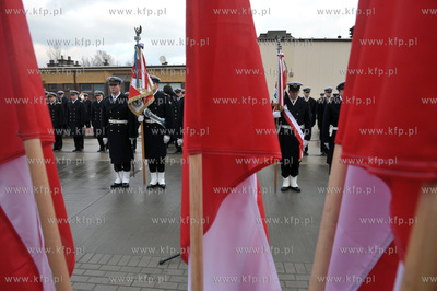 Port Wojenny w Gdyni Oksywie.Uroczystosc przekazania...