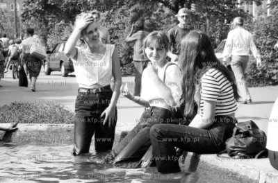 W nieistniejacej już fontannie przy ul. Rajskiej w...