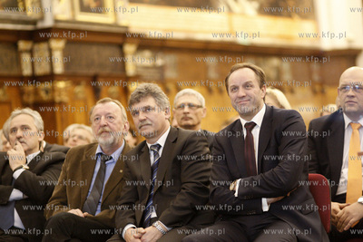 Gdansk. Dwor Artusa. Pozegnanie Andrzeja Golygi - prezesa...