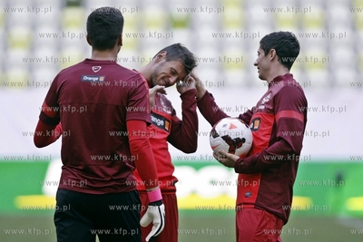 Gdansk. PGE Arena. Trening reprezentacji Polski wpilce...