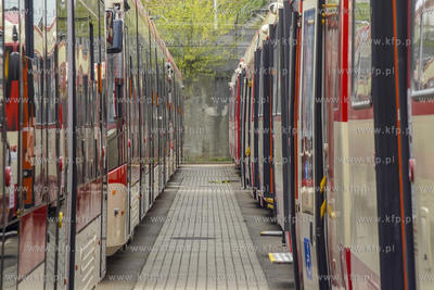 Tramwaje w Zajezdni Wrzeszcz. 24.04.2020 fot. Paweł...