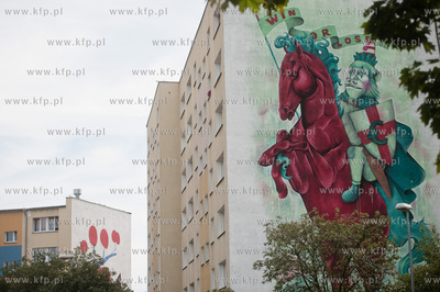 Gdansk. Zaspa. Nowy mural przy ul. Dywizjonu 303 autorstwa...