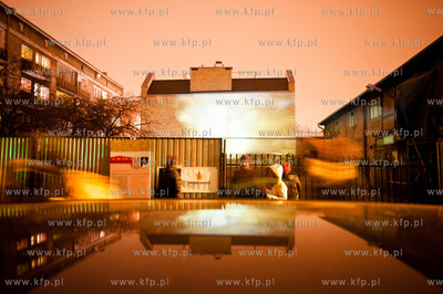 Gdansk. Sciana budynku przy ul. Czopowej. Festiwal...