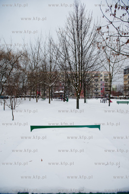 Gdansk. Chelm. Zima obfitujaca w silne opady sniegu...