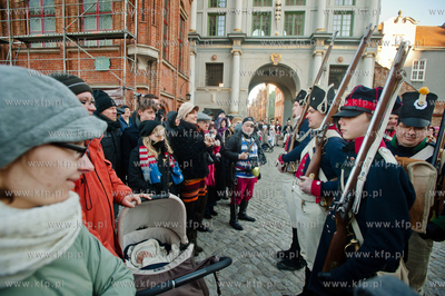 Gdansk. Plac miedzy Złota Brama a Wieza Wiezienna....