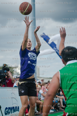 Gdynia. Skwer Kosciuszki. Wielki Mecz Koszykowki pomiedzy...